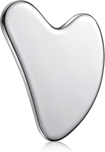Nuanchu Stainless Steel Gua Sha Facial Tool, Metal Gua Sha for Lymphatic...