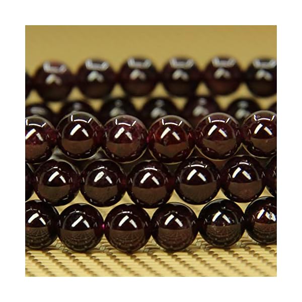 Natural A Grade Red Garnet Gemstone 6mm Round Beads Stretch Bracelet 7" Unisex