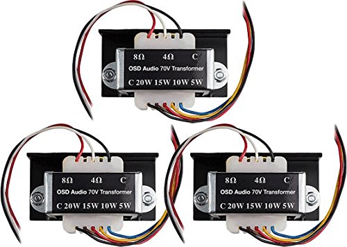 OSD�I�[�f�B�Isp70t 70-volt Commercial line-matching Transformer 20 W 15 W�A10�AW�A5 W�^�b�v( 3 - Pack )