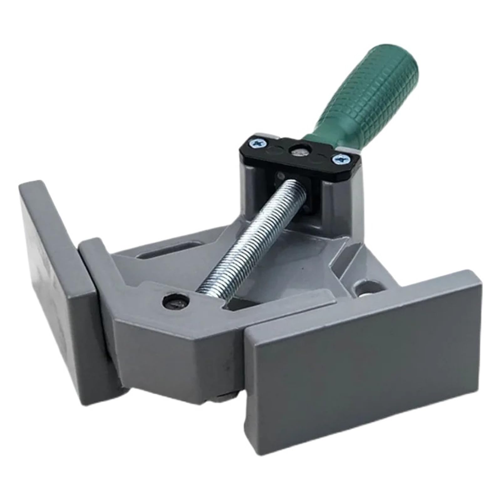 Aluminum Alloy 90 Degree Right Angle Clamp, Single Handle Adjustable Swing Jaw Woodworking Corner Clamp for Welding, Framing