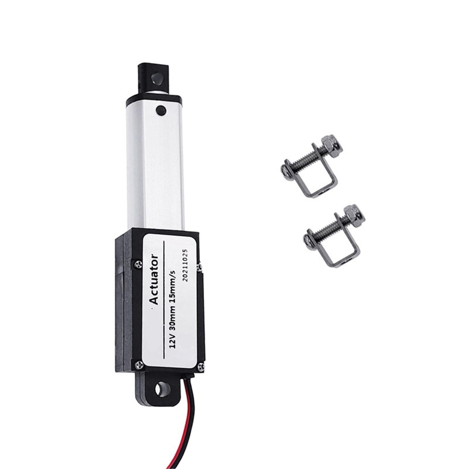 Elektryczny siłownik liniowy 30 mm/50 mm/100 mm/150 mm DC 12 V 30N/60N/100N/150N 1 szt. (100 mm, 120 N 6 mm s)