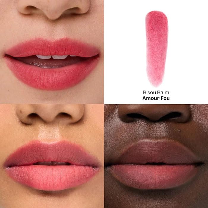 VIOLETE - Balm Sheer Matte Lipstick - Hydrating, Buildable Sheer Color with Soft Matte Finish, Comfortable Wear, Vegan & Cruelty-Free - Color: Amour Fou - (Cool Crimson Red)