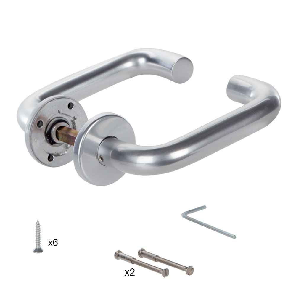 Buy Hafele Door Handle Plain Lever in Chrome with Fittings Manufactured