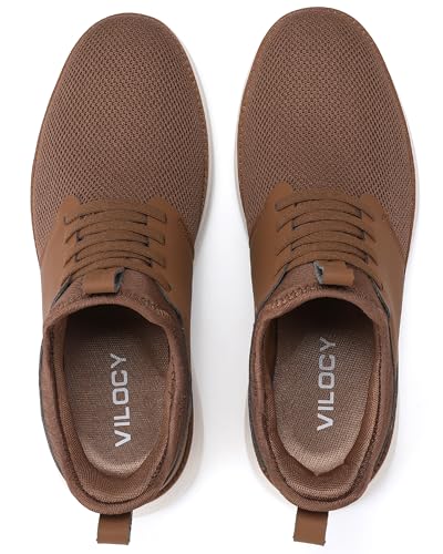 Image of VILOCY Mens Slip On Casual Dress Shoes Hands Free Fashion Sneakers Mesh Tennis Walking Work Shoes Comfortable Breathable Lightweight Non Slip