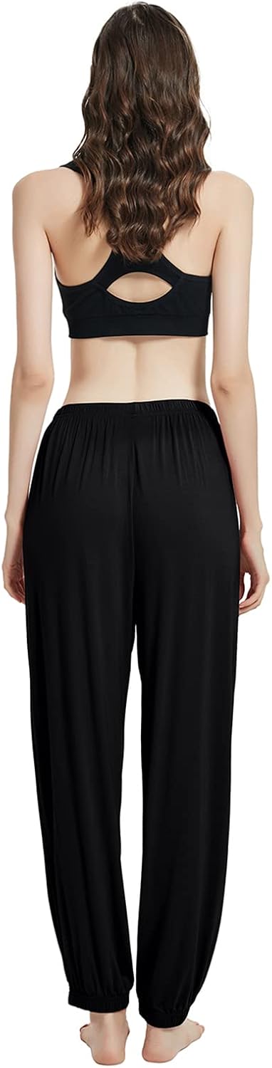 Modal Pajama Pants for Women Lounge Pants with Pockets Stretch Loose Yoga Pants Comfy Nightwear Sleepwear Pj Bottoms - Image 6