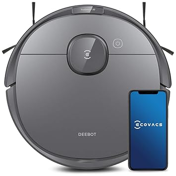 ECOVACS DEEBOT 2-in-1 Robotic Vacuum Cleaner with OZMO Mopping, Smart Navi 3.0 (LDS Navigation), 2300 Pa Strong Suction, 5200 mAh Battery, Smart App Enabled, Google Assistant & Alexa (DEEBOT N8 New Launch 2022 - 110 V, Shipped from USA amazon.com)