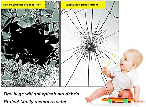 TBTBGXQ Hanging Metal Frame LED Illuminated Bathroom Mirror, Round, Ø40cm + Boom 60cm, Wall Mount, Touch Sensor, Contemporary Black
