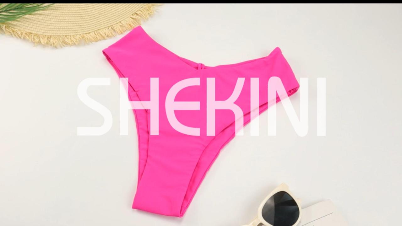 SHEKINI Maillot de bain une pièce pour femme, Tankini avec décolleté en V, soutien-gorge à