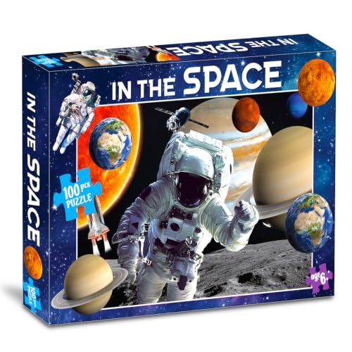 Image of 500 Piece Jigsaw Puzzles for Kids and Childrens - Realistic Illustration Challenging Brain Booster Gifts, Fun and Creative Fun Game - Ages 9+ (Space)
