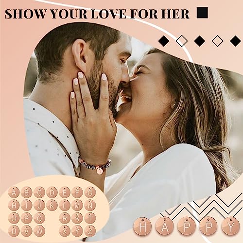 Image of Btysun Initial Bracelets for Women, Graduation Gifts for Daughter Her Teen Girls Gifts Trendy Stuff Stocking Stuffers Letter A-Z Beaded Bracelet Sister Mom Birthday Gift Female Christmas Jewelry