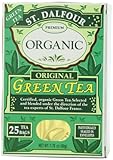 ST. DALFOUR Organic Green Tea, Tea Bags, Original, 1.75 Ounce Bag, 25 Count Box