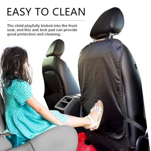 Image of Damwot 2PCS Car Kick Mats Back Seat Protector for Child, Car Seat Cover, Waterproof Protection of Car Seat Back from Mud and Scratches, Automotive Essentials