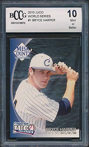 2010 JUCO World Series Bryce Harper Rookie Card BCCG 10