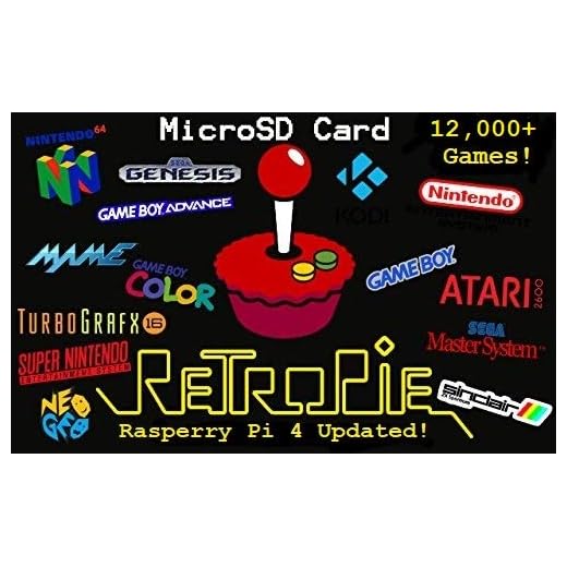 FL Techz RetroPie 12,000+ Games 256GB MicroSD Card for Pi 4 & 400 Box Art and Video Previews