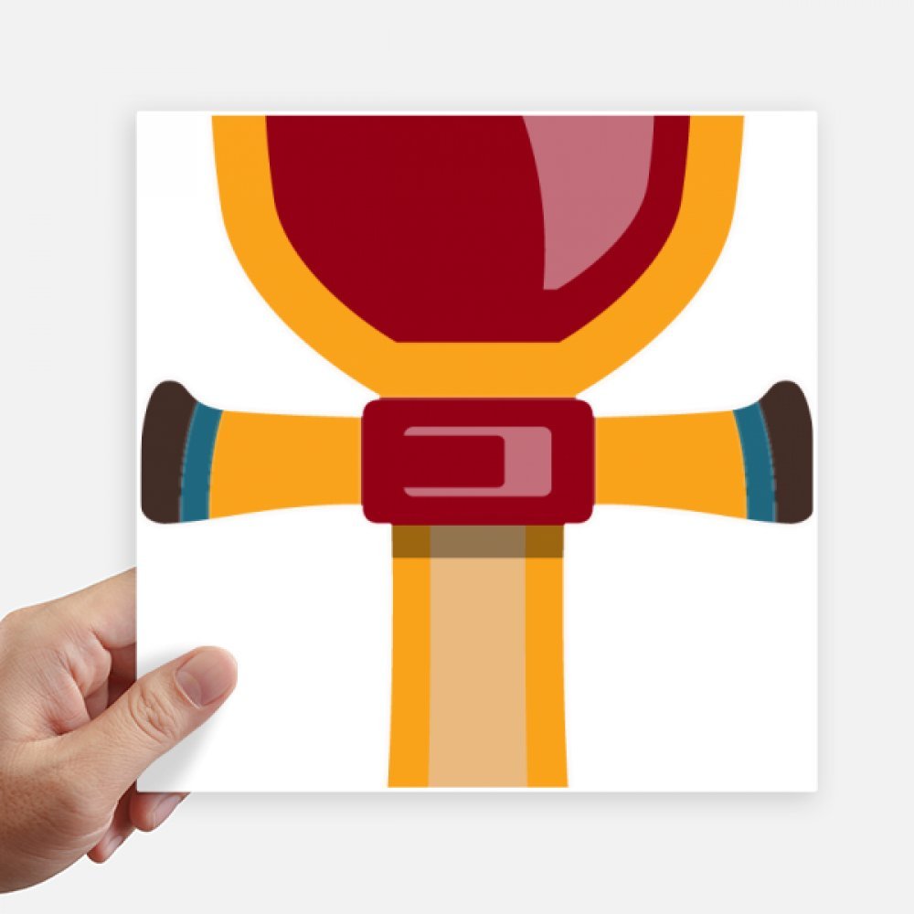 Autocollant carré Égypte de DIYthinker : lot de 4 stickers multicolores de 20 cm pour déco