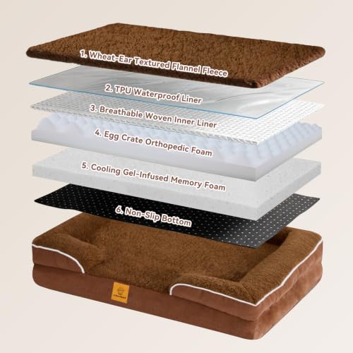 Large Dog Couch, Washable Dog Sofa Bed for Medium Large Dogs, 44" - Image 5