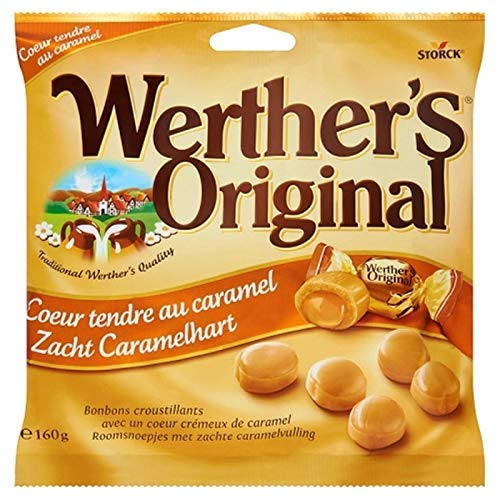 WERTHER S ORIGINAL - Coeur Tendre Au Caramel 160G - Lot De 4 - livraison offerte