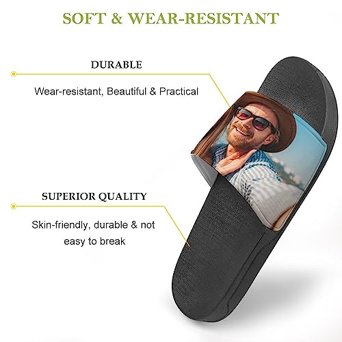 Custom Slides Slippers Add Your Photo Name Design Sandals Shoes Personalized Shoes Comfort Bathroom Shower Slippers for Men Women2