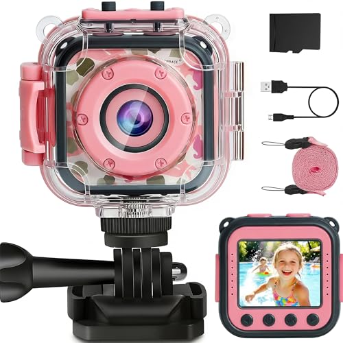 PROGRACE Kids Underwater Camera - 1080P Waterproof Digital...