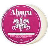 Ahura Herbal Natural Floral Eau de Parfum, Rub-On Solid Perfume, with notes of Iris, Patchouli, Warm Vanilla & Spun Sugar, No Alcohol, TSA Approved, Cruelty-Free, Handmade, Sensual, 2 oz (Floral)