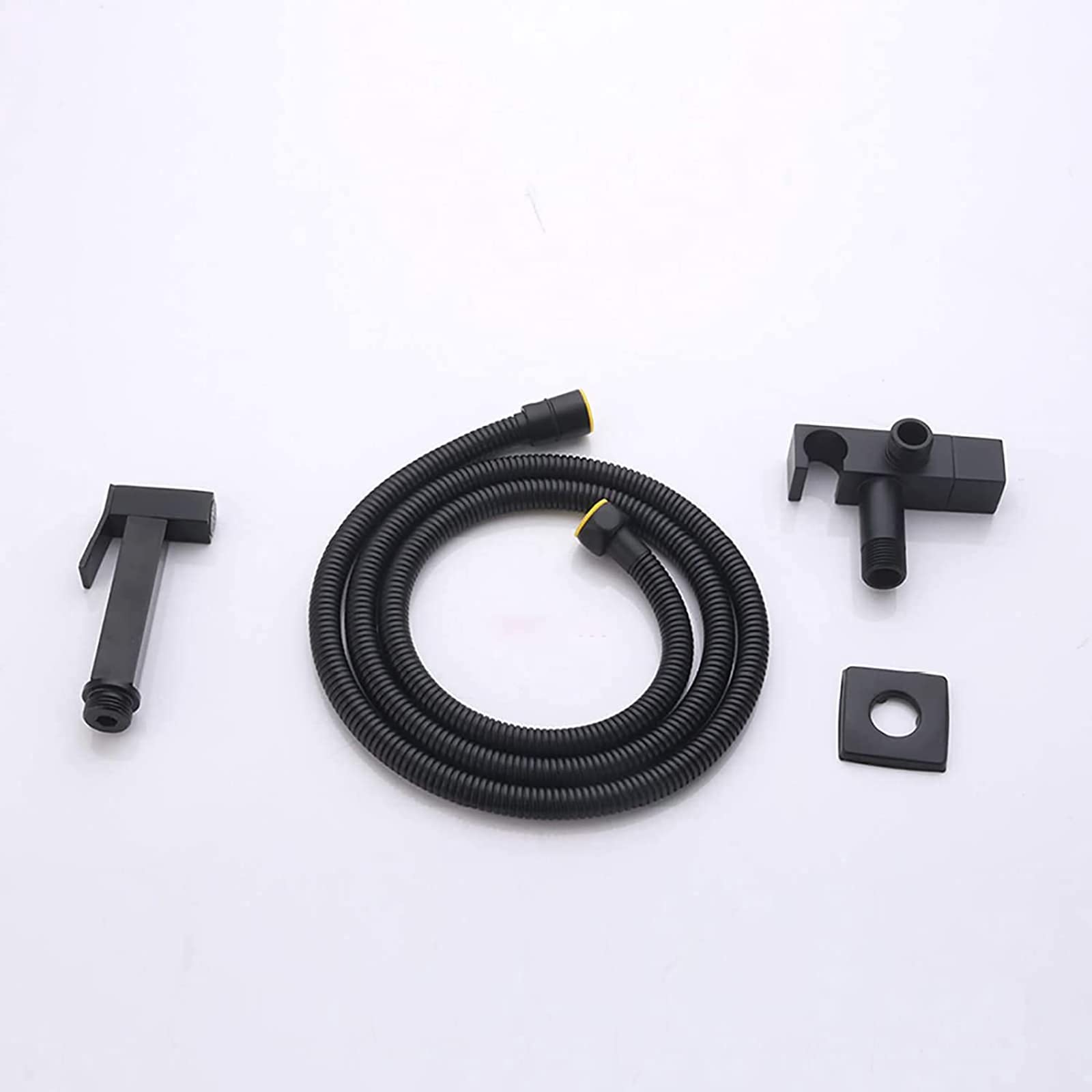 Bidet Handbrause Schwarz - Toilette Bad Wandhalterung Sprayer Messing Armaturen WC Kaltes Wasser Toilettensprüher, Duschkopf für Persönliche Hygiene und Reinigung