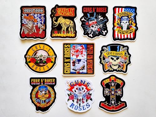 Hard Rock Sticker Pack (10 Stickers) 80s Classic Band Vinyl Decal Waterproof Durable Retro Logo Designs Collectible Edgy Style Music Fan Gift Guitar case Laptop Window car Bumper Decoration image 4