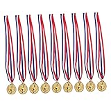 BELLIFFY 10 Piezas Medallas Doradas para Premios Medallas Deportivas Recuerdos para Fiestas y Ceremonias Escolares Ligera y Práctica