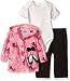 BON BEBE Baby Girls' 3 Piece Microfleece Jacket Set, Pink Ballet Slippers, 3-6 Months