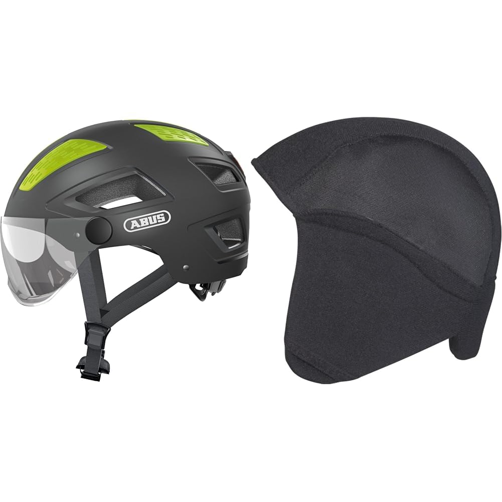 ABUS Stadthelm Hyban 2.0 ACE - Fahrradhelm mit Visier, Licht und ABS-Hartschale - für Damen und Herren