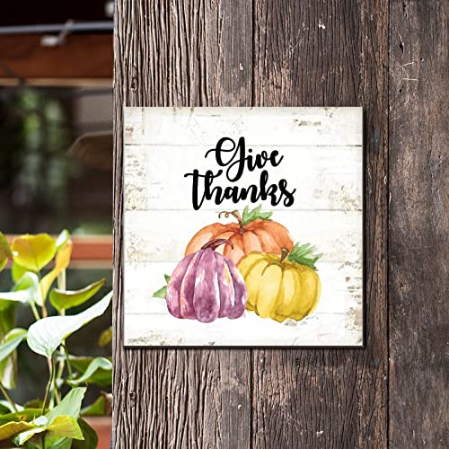 Plaque murale rustique en bois de 35cm avec citrouille d'automne pour salon