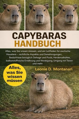 CAPYBARAS HANDBUCH: Alles, was Sie wissen muessen, und ein Leitfaden fuer exotische Haustiere ? rechtliche Aspekte und Genehmigu