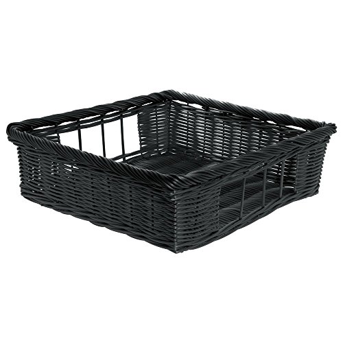 HUBERT Basket Black Square - 18' L x 18' W x 5 1/2...