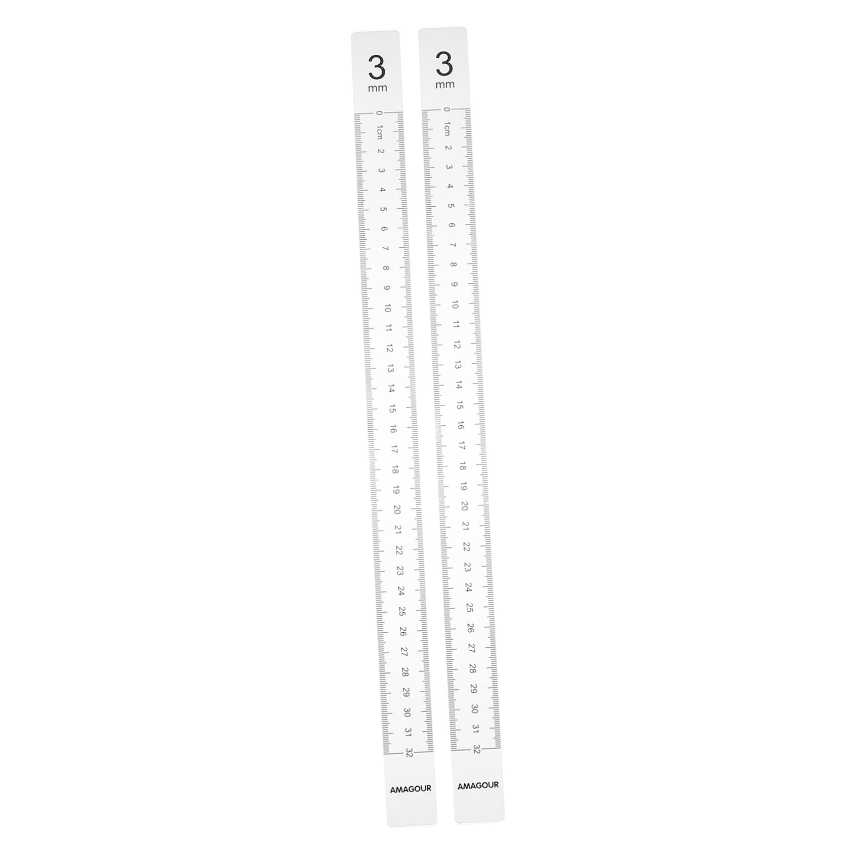 MAGICLULU 5pares Guía De Medición Para Masa De Galletas Con Escala Graduada De Rodillos Antiadherentes Para Hornear Herramientas De Cocina Para Grosor Uniforme Para Repostería y