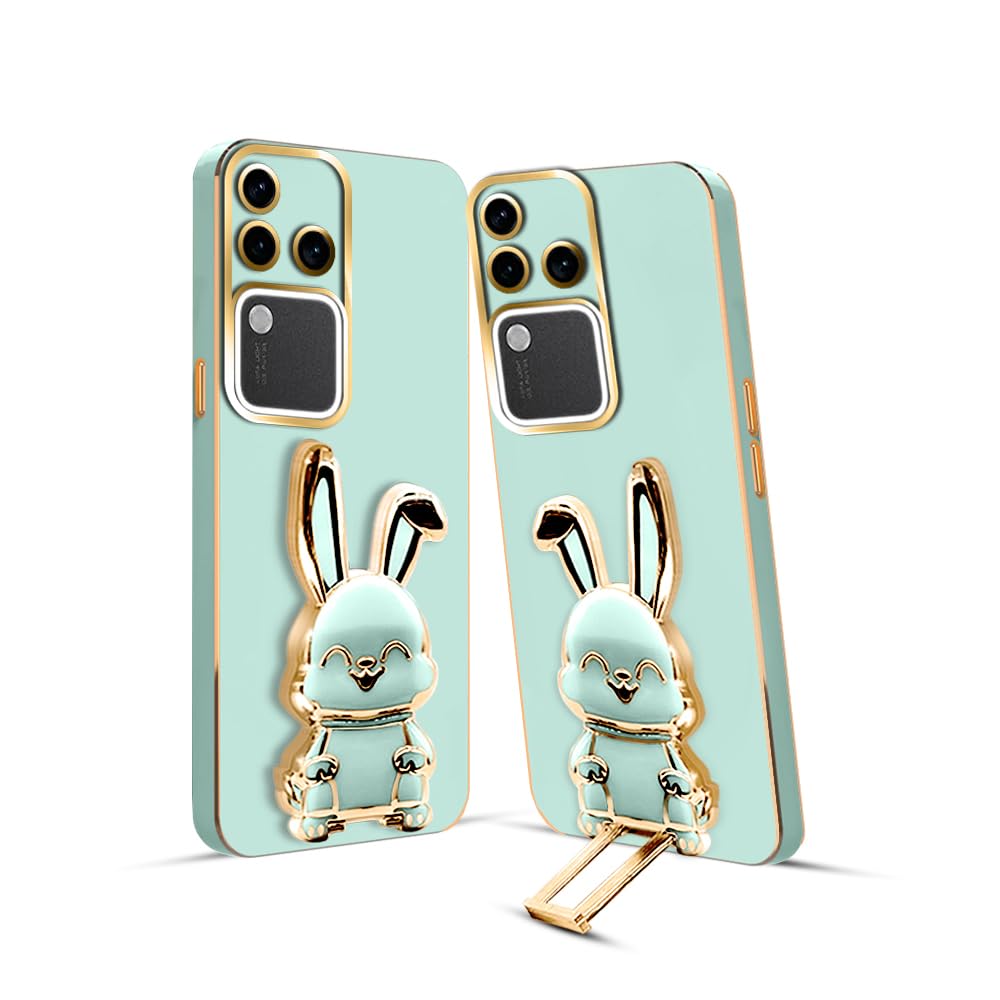 KARWAN®️ 3D Bunny with Folding Stand Back Cover Case Compatible for Vivo V30 Pro 5G | Slim electroplated case | Stand case | Soft TPU | Space Astro Theme | Camera Protection- Green (B0CZHTS6P3) Amazon Price History, Amazon Price Tracker
