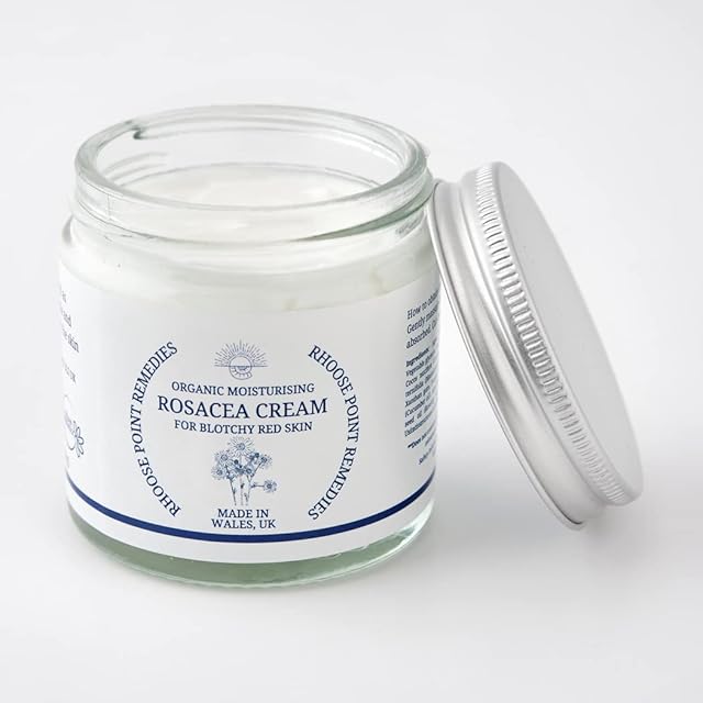 Rosacea Cream for Face Organic & Moisturising for Blotchy Red Skin Reduces Inflammation Tackles rosacea Symptoms Including Redness Unsightly Bumps soothes & Conditions Dry flaking Skin Vegan Friendly