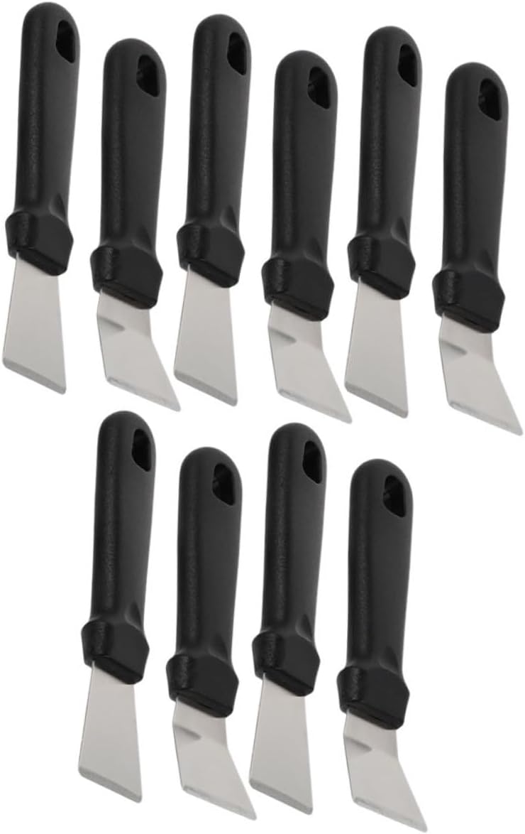 POPETPOP 10pcs Stainless Steel Ice Scraper Set Refrigerator Defrosting Tool Kitchen Cleaning Spatula Heavy Duty Freezer Ice Removal Griddle Scraper for BBQ Cooking