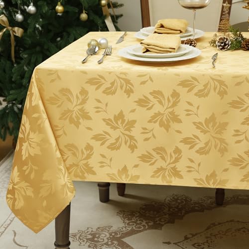 Romanstile Tischdecke 80x80 cm Mitteldecke Silvester Gold abwaschbar...