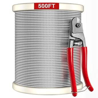 500FT 1/8" T316 Stainless Steel Cable - 7x7 Strands Wire Rope - Black - View #10