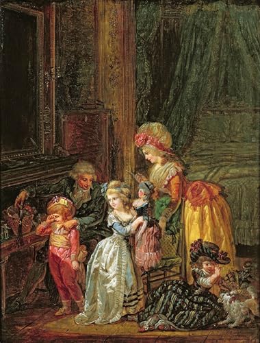 Póster de lienzo artístico de Watteau (60x90 cm); renueva la decoración clásica de tu hogar