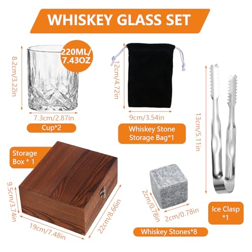Juego de regalo de whisky para compartir veladas exclusivas con vasos de cristal y rocas 3