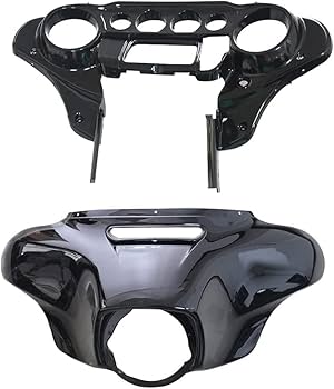 HARLEY DAVIDSON　バットウイング？　ヤッコカウル　ヘリテイジ Amazon.com: QK Racing For Harley Softail Deluxe Vivid Black