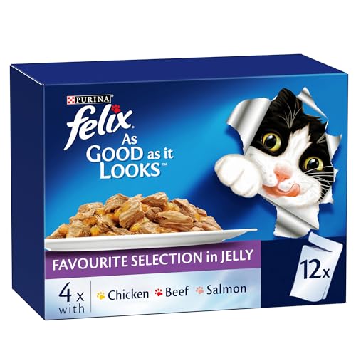 Felix As Good As It Look Doubly Delicious Wet Cat Food Favourite Selections 85g (Pack of 12)