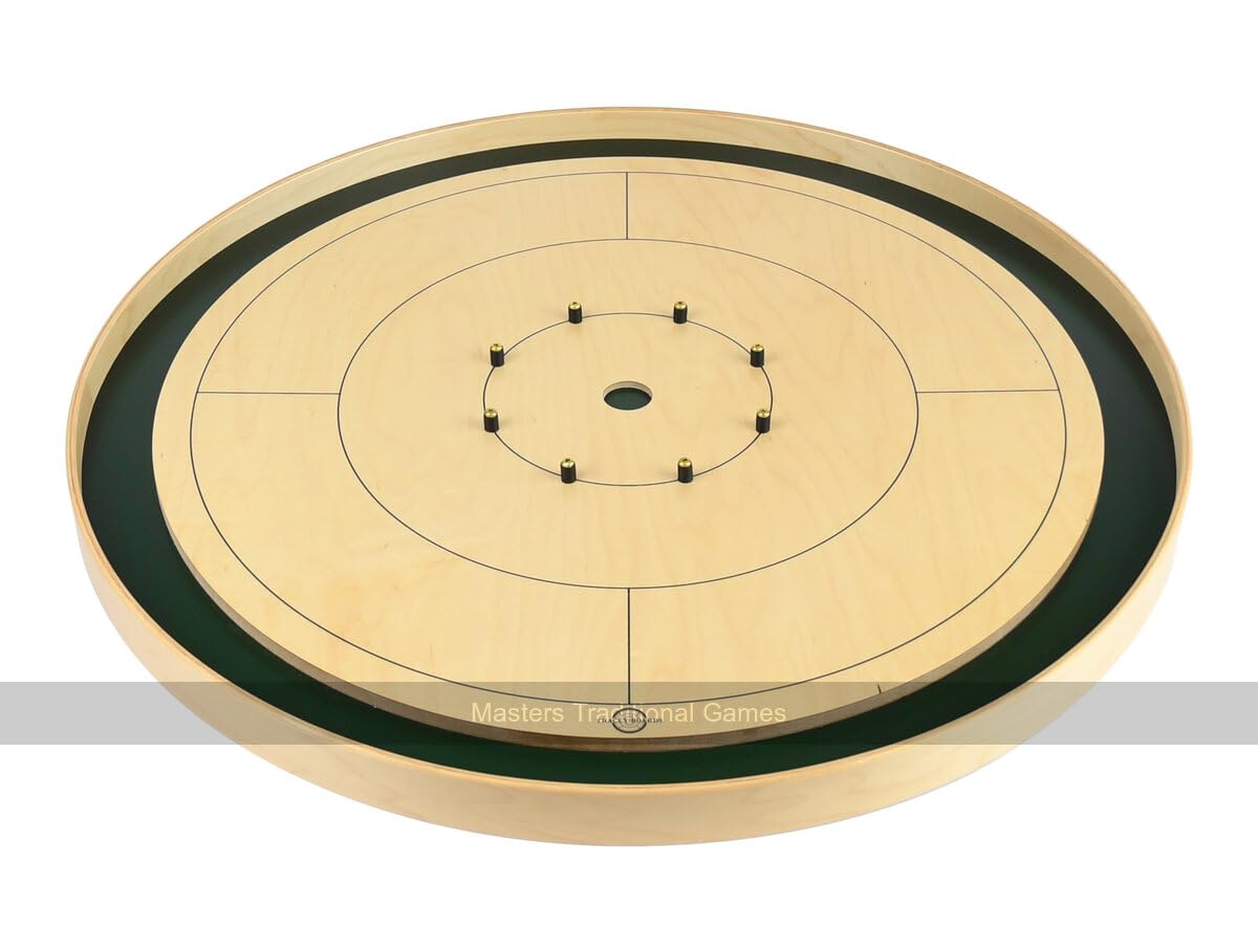 Tracey Tour Championship Crokinole Board (Masters Edition) | Official Size (31inches) - 26 Disks and Playing Wax Included - Fun tabletop Game - Disk-flicking Game