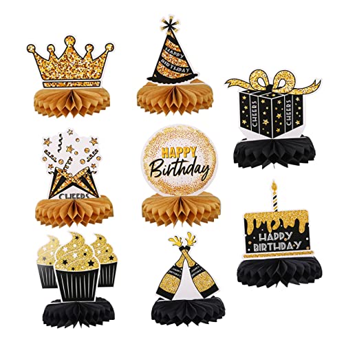 ibasenice Waben-tischdekoration Zum Geburtstag 8er-Set Wabenaufsätze Für Feiern Einfach Zusammenzubauen Und Wiederverwendbare Dekorationen