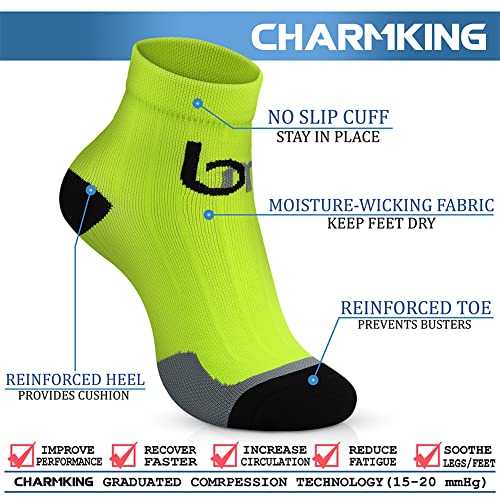 Image of CHARMKING Compression Socks for Women & Men Circulation 15-20 mmHg is Best for Athletic Running Cycling Nurse Daily Wear