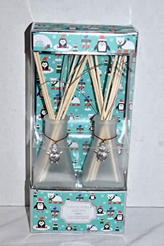 Set de 2 Botellas de Vidrio Esmerilado con Aroma a Coco y Vainilla miniatura 2