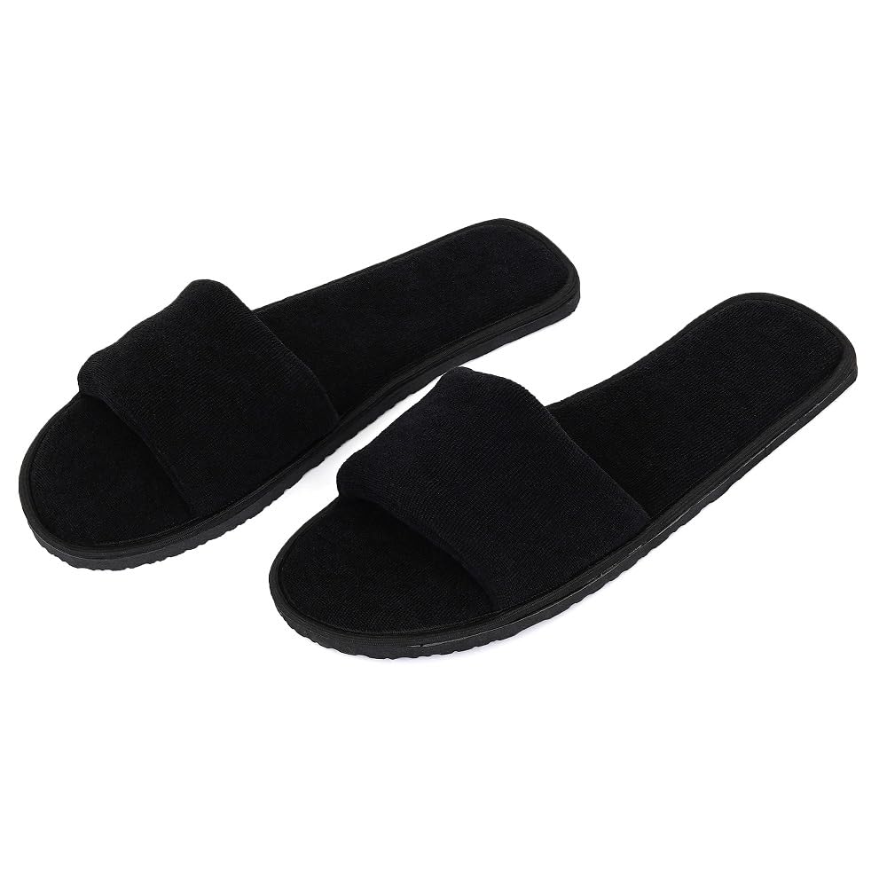 QEZOMI House Slipper For Mens Slide Home Flip Flops Open Toe BLACK (B0CT5MCXGK) Amazon Price History, Amazon Price Tracker