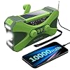 Opwindradio, 2022 Verbeterde Draagbare 10000mAh Zonne-radio Met AM FM, Noodhandslinger Dynamo Weerradio Met Zaklamp En Leeslampje, SOS-alarm En Hoofdtelefoonaansluiting