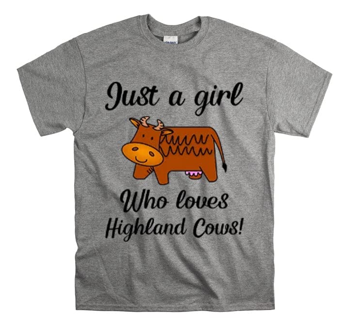 Teegarb Letter BlanketShirt Funny Just A Girl Who Loves Proud Self-love Fun Enthusiasm Motivation Cows Graphic T-Shirt Unisex Heavy Cotton Tee