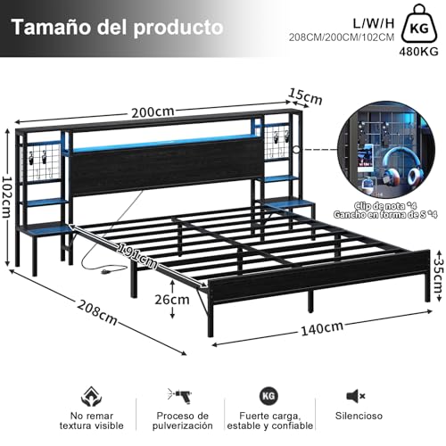 Opiniones de Estructuras de cama , listamos los 10 mejores. 26 Imagen adicional